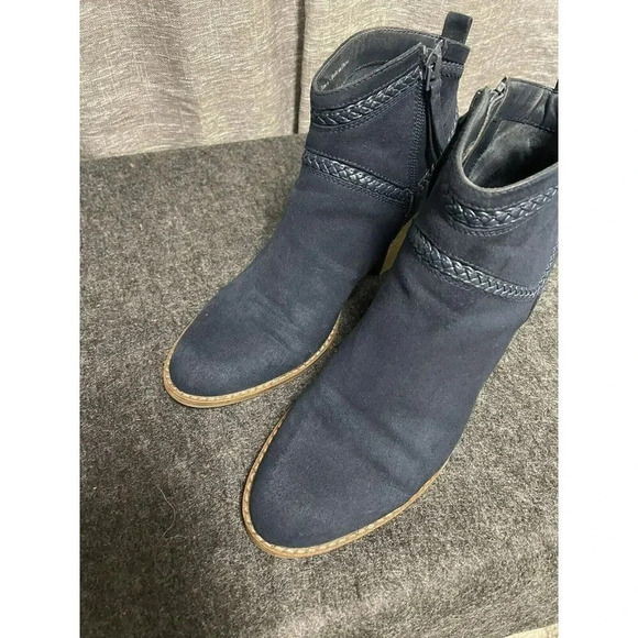 DV8 Dolce Vita Womens Ankle Boot Size 6.5 Blue Zip Block Heel Ladies Western - Picture 10 of 14